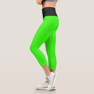 Neon-Grüne Capri-Leggings Capri Leggings
