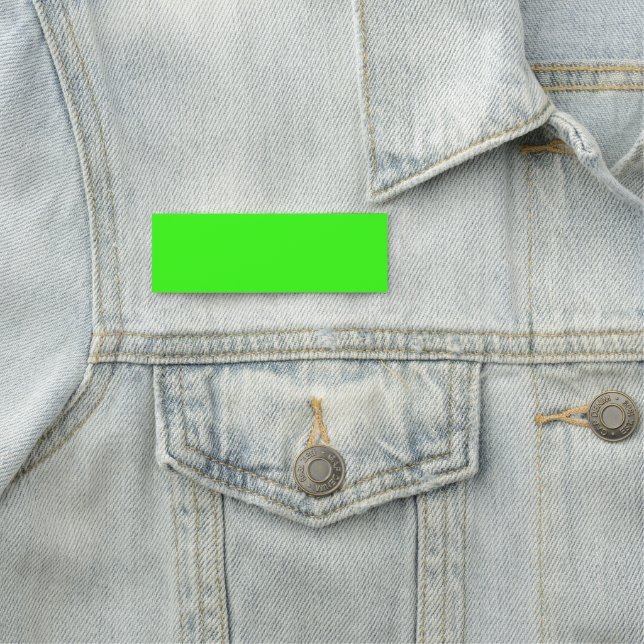 Neon-grüne ID-Etikette – Anpassbar Namensschild (Beispiel)