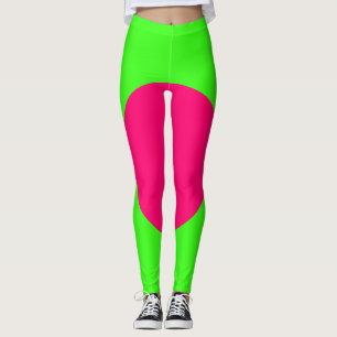 Neon-Grüne und Rosa Statement-Leggings – Anpassbar Leggings