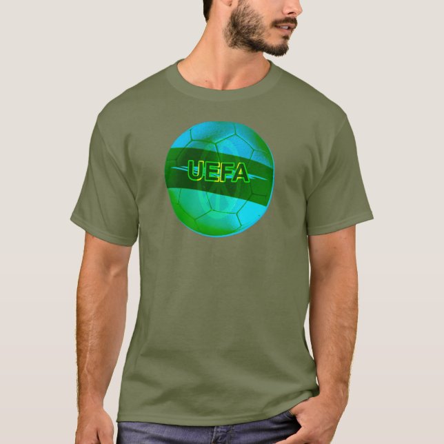 Neon Grünes Fußball T-Shirt (Vorderseite)