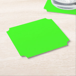 Neon Grünes Modernes Papier-Set – Anpassbar Untersetzer