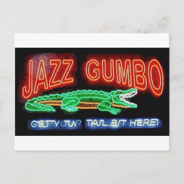 Neon Gumbo Postkarte (Vorderseite)