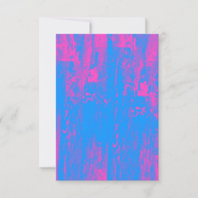 Neon Halftone Grunge Blank Einladungskarte Einladung (Vorderseite)