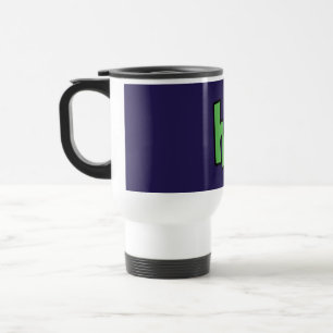 Neon Hallo, Herz dabei 🌿 Glow-in-the-Dark "Hi Reisebecher
