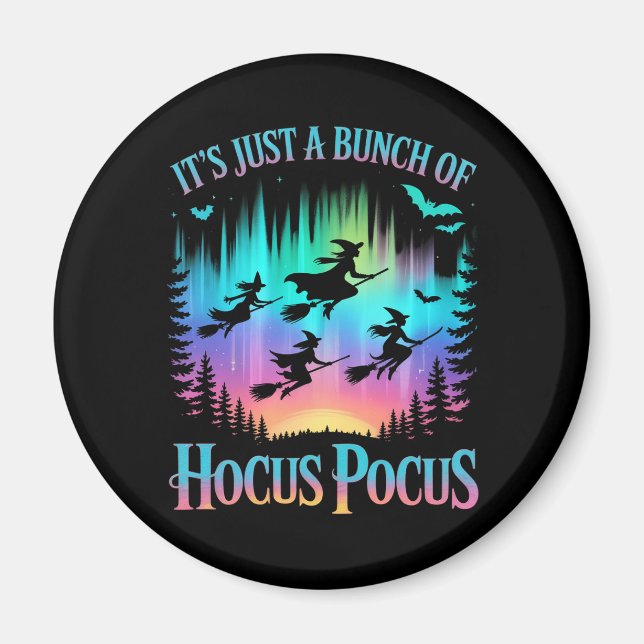 Neon Halloween Hexen Png Magnet (Vorne)