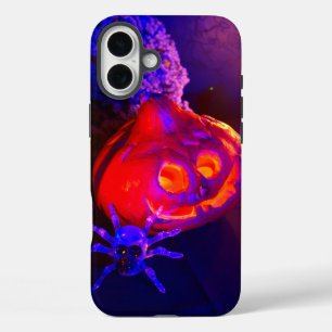 Neon-Halloween-Kürbisse iPhone 16 Plus Hülle