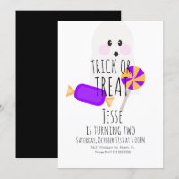Neon Halloween Trick oder Treat Ghost Geburtstag