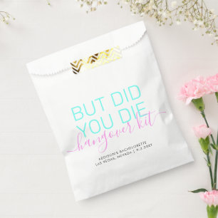 Neon Hangover Relief Kit Personalisiert Bacheloret Geschenktütchen