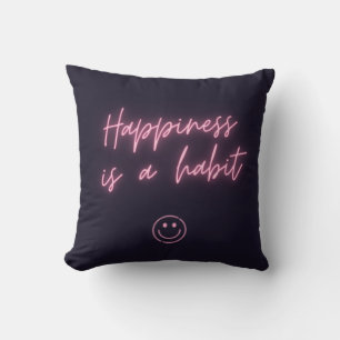Neon Happiness ist eine Habit Art Kissen