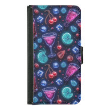 Neon Happy Hour Wallet Hülle
