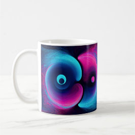 Neon Harmony: Eine moderne Interpretation von Yin  Kaffeetasse