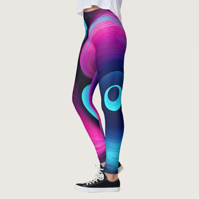 Neon Harmony: Eine moderne Interpretation von Yin  Leggings (Links)