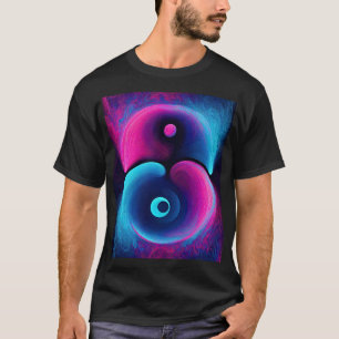 Neon Harmony: Eine moderne Interpretation von Yin  T-Shirt