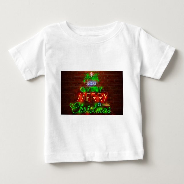 Neon hat ein sehr frohes Weihnachtsfest Baby T-shirt (Vorderseite)