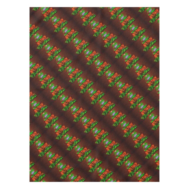 Neon hat ein sehr frohes Weihnachtsfest Tischdecke (Vorderseite)