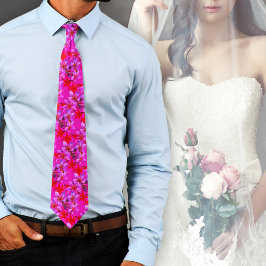 Neon Hawaiian Blume Plumeria Frangipani Bold Krawatte