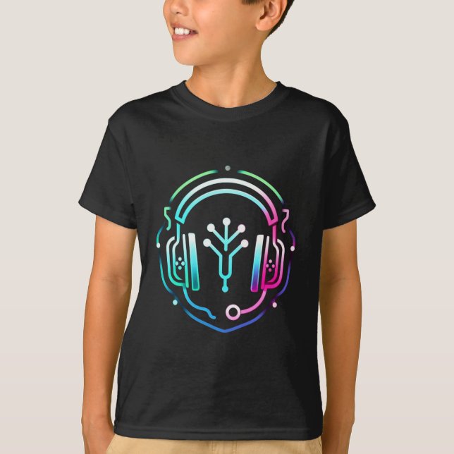 Neon Headset T-Shirt (Vorderseite)