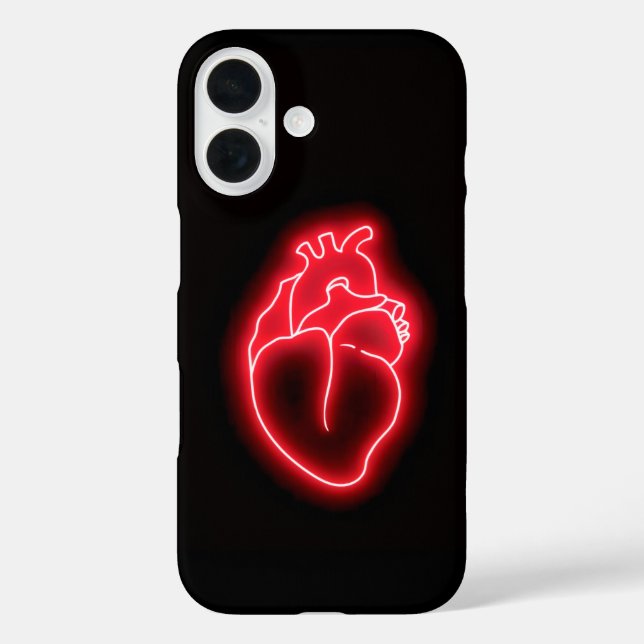Neon Heart Case-Mate iPhone Hülle (Rückseite)