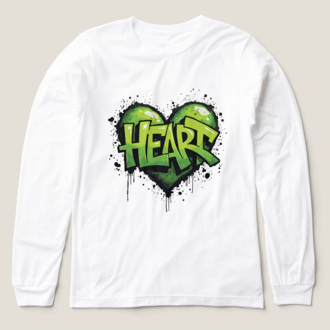 Neon Heartbeat Tri-Blend Shirt (Design Vorderseite)