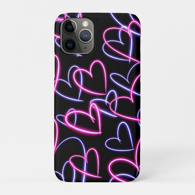 Neon Hearts Case-Mate iPhone Hülle (Rückseite)