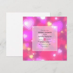 Neon Hearts Junggesellinnenabschied Einladung