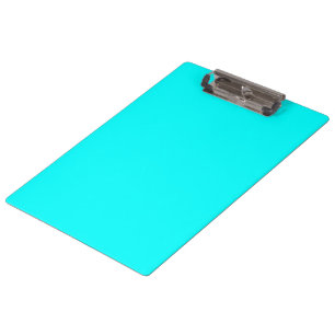Neon hellblauer Hex Code 00ffff Klemmbrett
