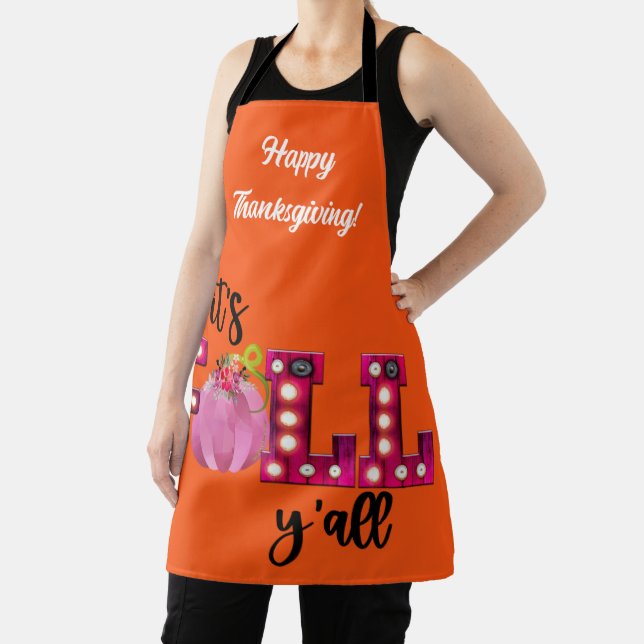 Neon Herbst Autumn Text und Farbe anpassen Schürze (InSitu)