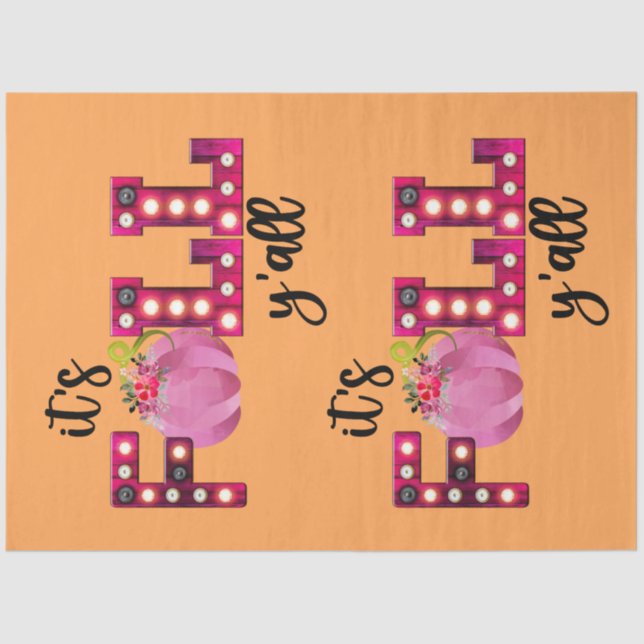 Neon-Herbst-Herbst - Farbzettel anpassen Seidenpapier (Vorderseite)