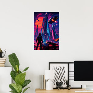 Neon-Himmelsdrift Poster