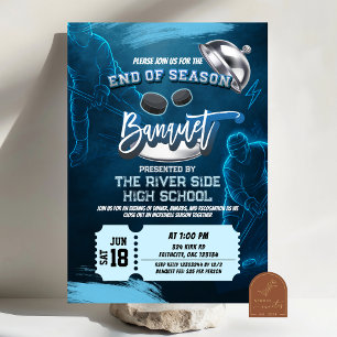 Neon Hockey End of Season Banquet Party Einladung