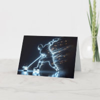 Neon Hockey Player Geburtstag