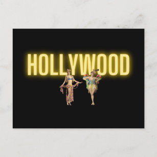 Neon Hollywood & Vintag Beauties Postkarte