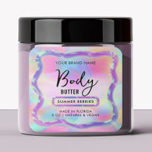 Neon Holographic Body Scrub Lotion Jar Produkt