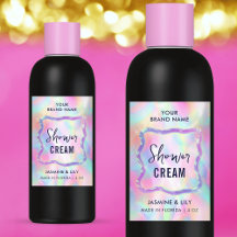 Neon Holographic Soap Shampoo Wasserdichtes Etiket