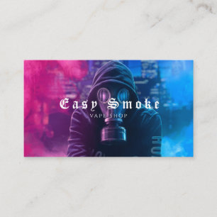 Neon Hoodie artist Smoke Vape Shop Business Card Visitenkarte
