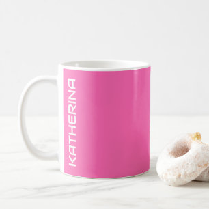 Neon Hot Pink Solid Color Klassisches Personalis Kaffeetasse