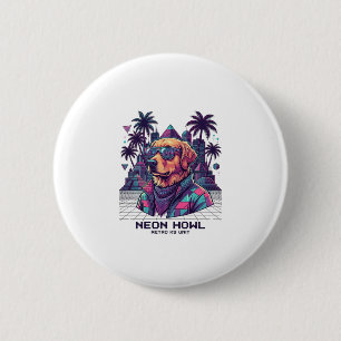 Neon Howl Retro K9 Unit Hund Sonnenbrille Palme_1 Button