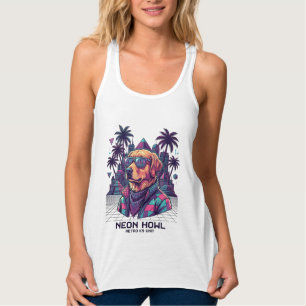 Neon Howl Retro K9 Unit Hund Sonnenbrille Palme_1 Tank Top