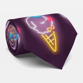 Neon Ice Cream Dog Krawatte