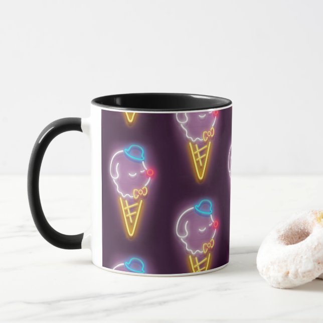 Neon Ice Cream Dog Tasse (Mit Donut)