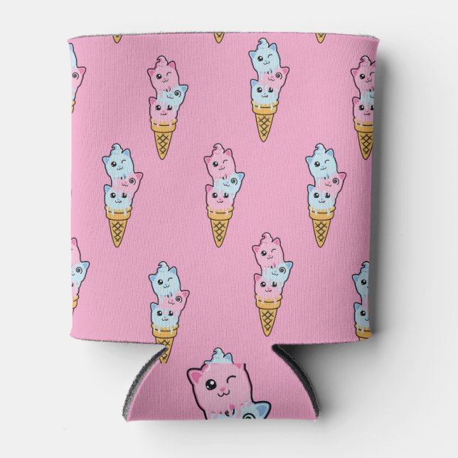 Neon Ice Cream: Kinderfreude in der Stadt. Dosenkühler (Vorderseite)