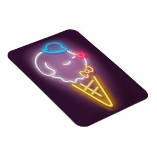 Neon Ice Cream Magnet