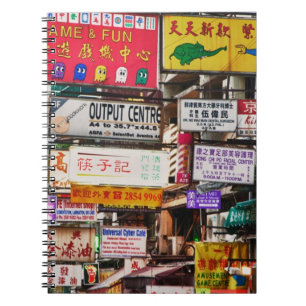 Neon in den Straßen von Hongkong Notizblock