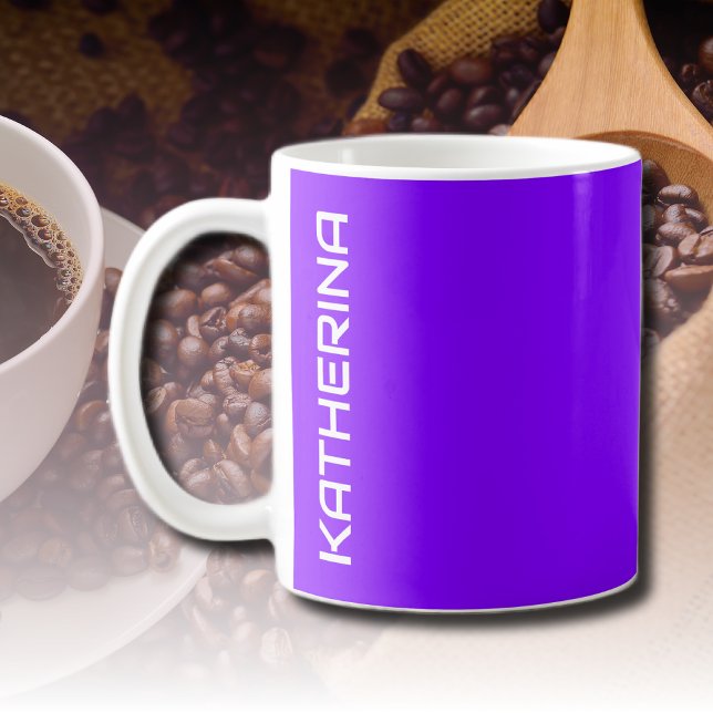 Neon Indigo Solid Color | Klassisches Personalisie Kaffeetasse (Von Creator hochgeladen)