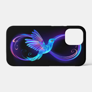 Neon Infinity Symbol mit dem leuchtenden Hummingbi Case-Mate iPhone Hülle