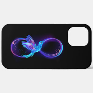 Neon Infinity Symbol mit dem leuchtenden Hummingbi Case-Mate iPhone Hülle