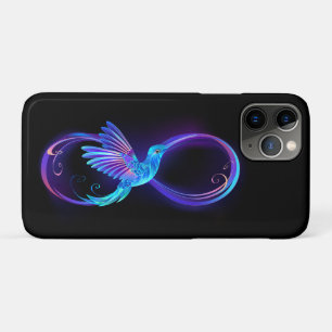 Neon Infinity Symbol mit dem leuchtenden Hummingbi Case-Mate iPhone Hülle