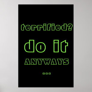 Neon Inspiration Zitat Text Poster