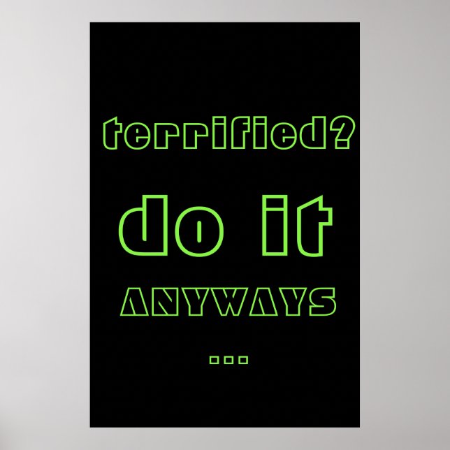 Neon Inspiration Zitat Text Poster (Vorne)