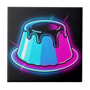 Neon-Jelly-Glow-Dessert-Kunst Fliese